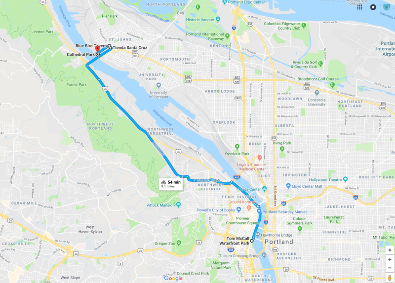 Portland Bike Path – The Bowl to St. John’s – Cycle Portland
